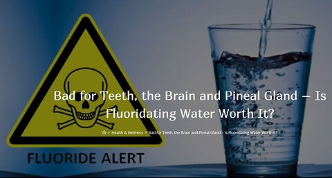 Flouride the Neurotoxin in your tap water (Fluoride = Rat Poison added with Uranium, Hexaflouride UF6 Nuclear Waste & Chlorine for cancer)