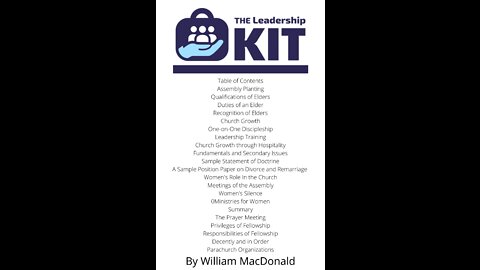 Articles and Writings by William MacDonald. Leadership Kit