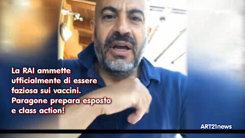 La RAI ammette ufficialmente di essere faziosa sui vaccini. Paragone prepara esposto e Class Action!