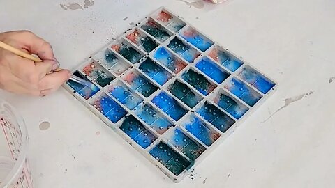 Shimmery Mica Resin Dominoes - Start to Finish