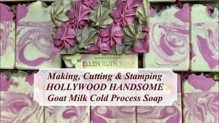 Making ✨HOLLYWOOD HANDSOME✨ Cold Process Goat Milk Soap w/ Piping Frosting | Ellen Ruth Soap