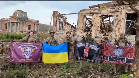 🇺🇦GraphicWar18+🔥"New Liberated Village" Klescheivka UA Flag - Glory to Ukraine Armed Force(ZSU)