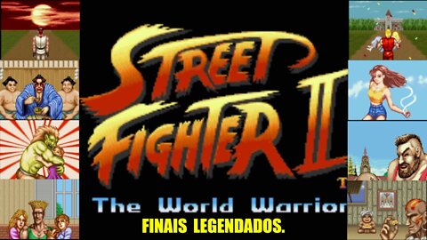 Todos os Finais de Street Fighter 2 Snes Legendados