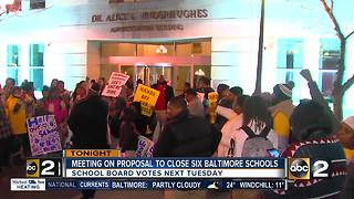 Community to speak out on possible schools closing in Baltimore