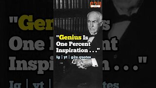 Edison's Secret to Genius: Why Inspiration Alone Isn't Enough?🔥│Motivational Status│#quote #success