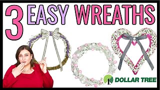 VALENTINES WREATH DOLLAR TREE EASY HIGH END SPRING WREATH DOLLAR TREE DIY TUTORIAL WREATH WEDNESDAY