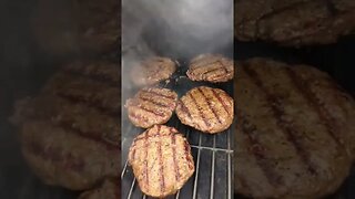 Mouth-Watering Burgers Cooked to Perfection on a Pellet Grill #food