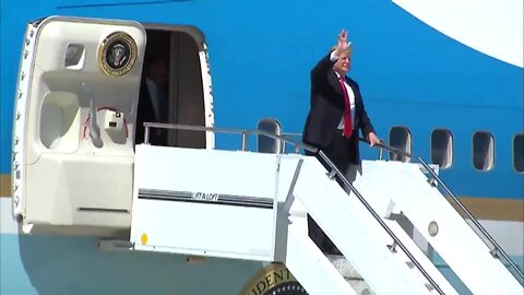 President Trump arrives at Peterson AFB ahead of Air Force Academy commencement