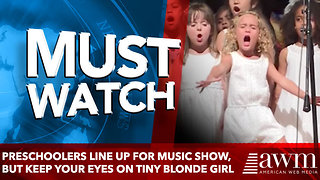 Preschoolers Line Up For Music Show, But Keep Your Eyes On Tiny Blonde Girl In The Middle