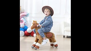 JoJoPooNy Ride on Horse Toy, Kids Ride on Toy for 3-6 Years Old, Premium Riding Horse Plush Animal Toy, Walking Horse Toy with Wheels (27 Inch Height). BEST KIDS TOYS FOR GIRLS AND BOYS: This rocking horse is the best choice for children to have fun both
