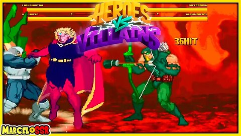 Lady Phantom & Avalanche Vs. Green Arrow & Adam Warlock - Heroes X Villains M.U.G.E.N