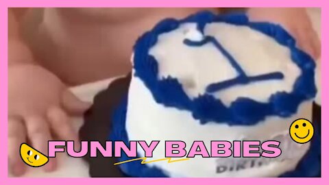 Funny Messy Babies - Baby's First Birthday Cake