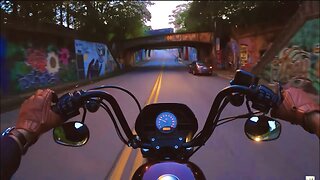 Pure {RAW} Sound | Harley Davidson Sportster Iron 1200 Exhaust Sound only | ASMR | GoPro 4K POV