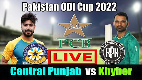 Pakistan ODI Cup 2022 Live ,CP vs KPK Live ,Central Punjab vs Khyber Pakhtunkhwa odi live ,match 3