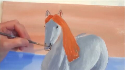 Learn how to PAINT and DRAW with Acrylics "WINTER HORSE" easy painting tutorial for beginners.