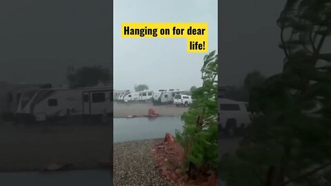 DANGEROUS STORM- hits the RV park in Cottonwood AZ