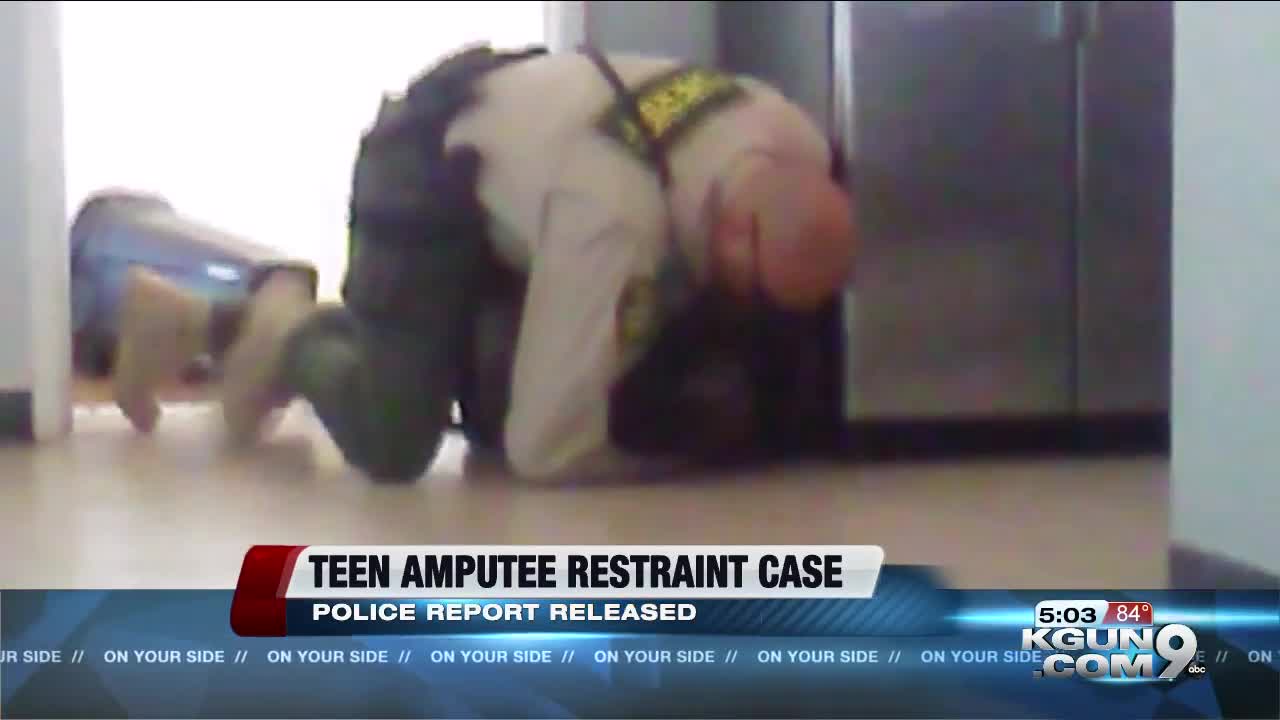 Deputy's report says he struggled to control quadruple amputee teen