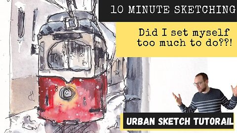 Sketching in 10 Minutes Goes Wrong! But I'm still Happy! Urban Sketch Tutorial