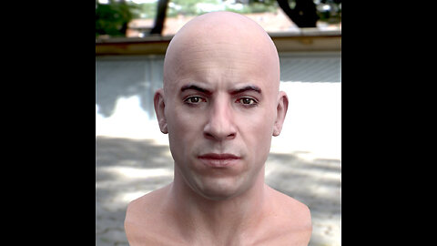 3d model of Vin Diesel head