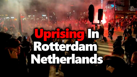 Protestor Shot & Killed By Cop? Big Protest Against Mandatory Vaccines & Discrimination In Rotterdam
