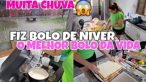 VLOG MUITA CHUVA🌧 FIZ UM BOLO DE ANIVERSÁRIO🎂O MELHOR BOLO QUE JA FIZ