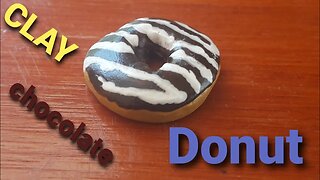 Chocolate donut clay model