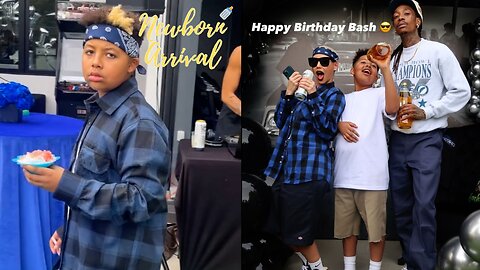 Wiz Khalifa & Amber Rose Host West Coast Theme B-Day Party For Son Sebastian! 🎂