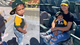 NBA Youngboy & Arcola's Son Kaell Attend His 1st Major League Baseball Game! ⚾️