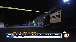 Transients arrested for deadly burglary, stabbing