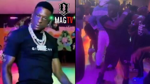 Boosie Looking Shaky On Roller Skates But Gets The Hang Of It! 🥺