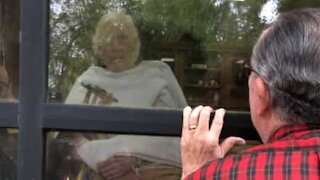 Elderly man sings songs of love for wife in nursing home