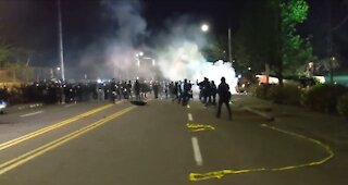 Portland Antifa Set Fire To Police Station