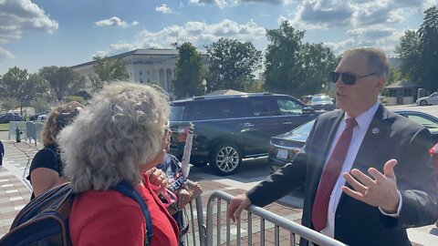 Arizona Congressman Andy Biggs Meets With Ashli Babbitt's Mother Outside US Capitol