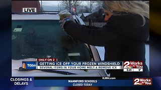 How to get ice off frozen windshield