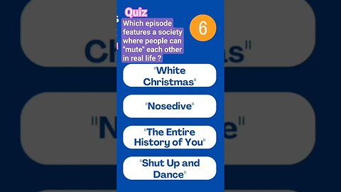 🎬 Quiz_Black Mirror : In Which episode people can "MUTE" each other in real life ? 👀 #black_mirror