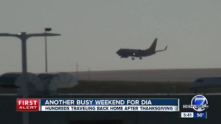 DIA bracing for busy holiday travel as people head home after Thanksgiving holiday