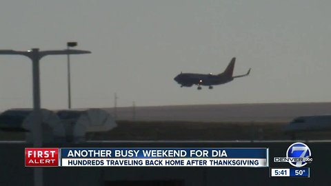 DIA bracing for busy holiday travel as people head home after Thanksgiving holiday