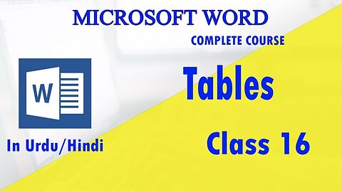 How to Use Table in MS World - Microsoft Word 2013 Hindi Urdu tutorials - class 16 | Technical Buddy