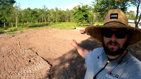 24' x 24' Pole Barn pt.2 | Dirt work and grading for our Hog House!
