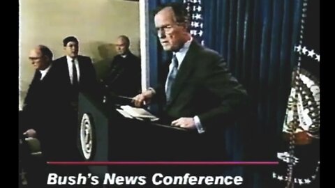 Vintage CNN - Geneva Peace Conference - George Bush - Jan 09 1991