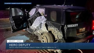Wrong-way driver hits Adams County deputy who had stopped traffic on I-70 to intercept the driver