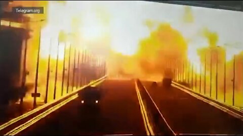 Massive Explosion Destroys Part Of Russia Crimea Bridge