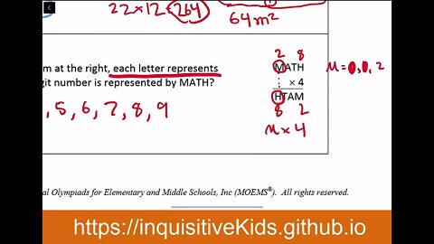 Math Olympiad | 2013 | Division E | Contest 1 | MOEMS | 1E