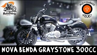 Moto custom até 300cc. Nova moto custom BENDA BD Graystone 300cc