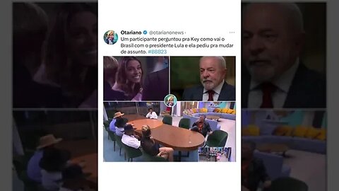 🚨 VEJA Um participante perguntou pra Key como vai o Brasil com o presidente Lula e ela pediu pra m