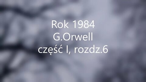 Rok 1984 - George Orwell część I , rozdz.6