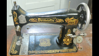 Timing a treadle sewing machine with a reciprocating bobbin holder