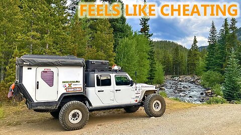 The Perfect River Camp Spot RIGHT OFF THE HIGHWAY! Full Time Truck Camping Colorado