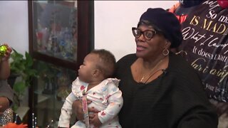 Woman celebrates 44th anniversary at work, 50 grandkids at home