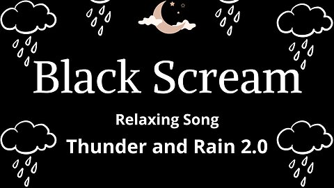 BLACK SCREAM - Thunder and Rain. Sleep in 5 minutes. Sleep and Relaxation. #sleep #relaxation #rain